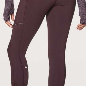 lululemon maroon speed up leggings